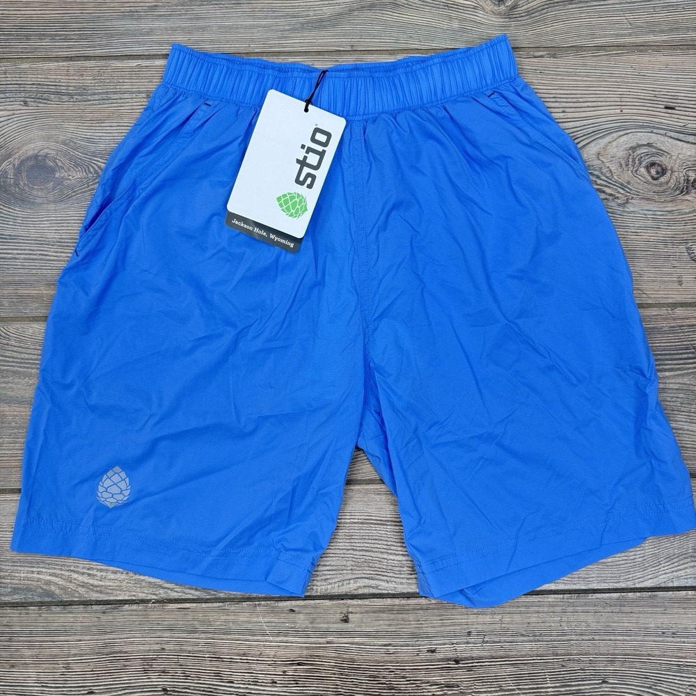 Stio Men's Second‎ Light Shorts 8" Lined Nylon Performance Sky Blue SMALL NEW